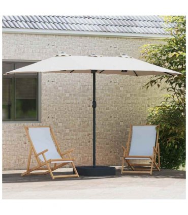 vidaXL Garden Parasol Sand 385 x 209 x 244 cm Polyester and Steel