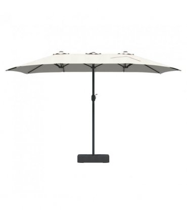 vidaXL Garden Parasol Sand 385 x 209 x 244 cm Polyester and Steel