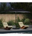 vidaXL Garden Parasol Anthracite 385 x 209 x 244 cm Polyester