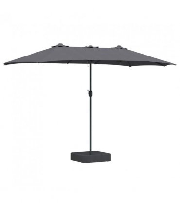 vidaXL Garden Parasol Anthracite 385 x 209 x 244 cm Polyester