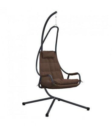 vidaXL Hanging Egg Chair Folding Coffee 94 x 107 x 196.5 cm Steel