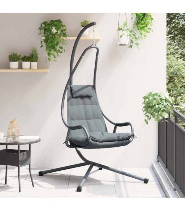 vidaXL Hanging Egg Chair Folding Anthracite 94 x 107 x 196.5 cm Steel
