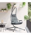vidaXL Hanging Egg Chair Folding Anthracite 94 x 107 x 196.5 cm Steel