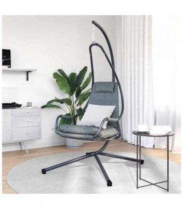 vidaXL Hanging Egg Chair Folding Anthracite 94 x 107 x 196.5 cm Steel