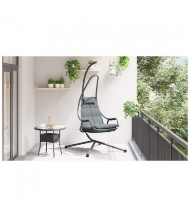 vidaXL Hanging Egg Chair Folding Anthracite 94 x 107 x 196.5 cm Steel