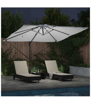 vidaXL Umbrella Sand 286 x 284 x 270 cm Aluminium and Polyester