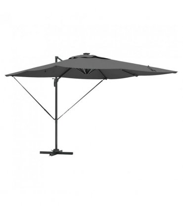 vidaXL Umbrella Antraciet 286 x 284 x 270 cm Aluminium and Polyester — Colour: Anthracite