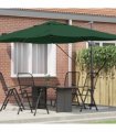 vidaXL Umbrella Green 351 x 250 x 260 cm Polyester and Aluminium