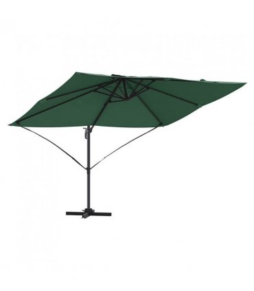 vidaXL Umbrella Green 351 x 250 x 260 cm Polyester and Aluminium