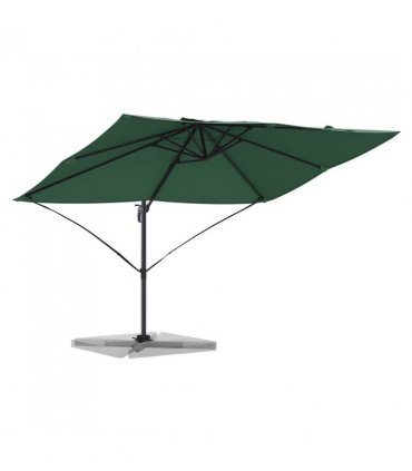 vidaXL Umbrella Green 351 x 250 x 260 cm Polyester and Aluminium