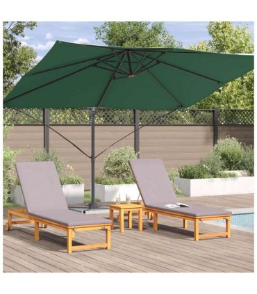 vidaXL Umbrella Green 351 x 250 x 260 cm Polyester and Aluminium