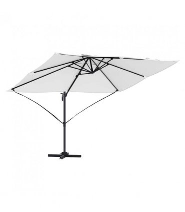 vidaXL Umbrella Sand 351 x 250 x 260 cm Polyester and Aluminium