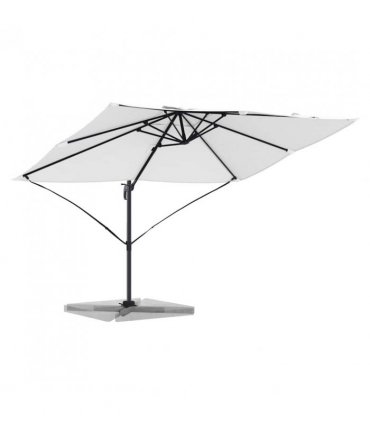 vidaXL Umbrella Sand 351 x 250 x 260 cm Polyester and Aluminium