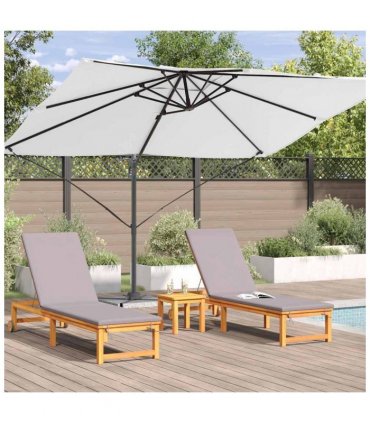 vidaXL Umbrella Sand 351 x 250 x 260 cm Polyester and Aluminium