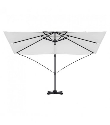 vidaXL Umbrella Sand 351 x 250 x 260 cm Polyester and Aluminium