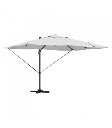 vidaXL Umbrella Sand 351 x 250 x 253 cm Polyester and Aluminium