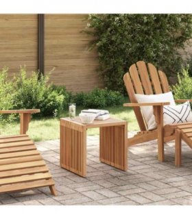 vidaXL Garden Side Table Brown 45 x 45.5 x 45.5 cm Solid Teak Wood — Model: Single table (45 x 45.5 x 45.5 cm)