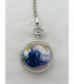 Pocket watch Silver Boxx Tamar Train Picture Pocket Watch Vintage Charm
