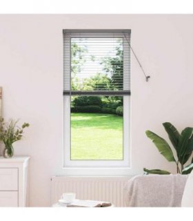 vidaXL Venetian Blinds Manual Dark Grey 130 x 60 cm Aluminium — Size: 60 x 130 cm