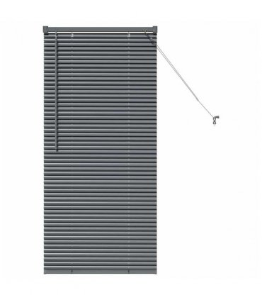vidaXL Venetian Blinds Manual Dark Grey 130 x 60 cm Aluminium — Size: 60 x 130 cm
