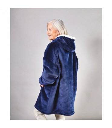 Ultra Plush Blanket Hoddie Navy — Colour: Blue