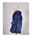 Ultra Plush Blanket Hoddie Navy — Colour: Blue