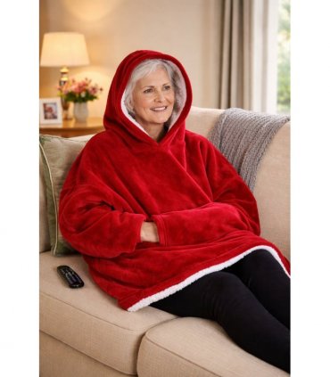 Ultra Plush Blanket Hoodie Red