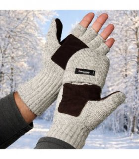 Thinsulate Gloves Men — Colour: Grey, Size: Mens