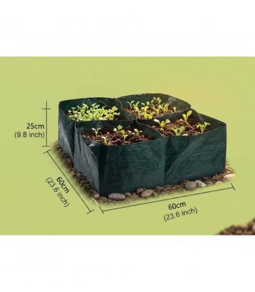 Garden Vegetable Planter Bag 4 Compartments