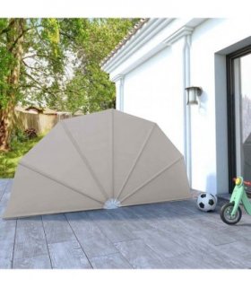 vidaXL Collapsible Terrace Side Awning Cream 160 cm