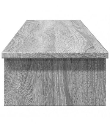 vidaXL Monitor Stand Grey Sonoma 100x27x15 cm Engineered Wood