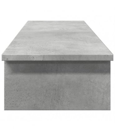 vidaXL Monitor Stand Concrete Grey 100x27x15 cm Engineered Wood