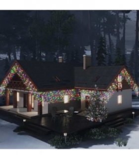vidaXL LED Curtain Icicle Lights 10m 400 LED Colourful 8 Function