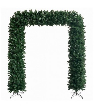 vidaXL Christmas Tree Arch Green 240 cm — Size: 240 x 215 cm