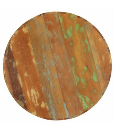 vidaXL Coffee Table Ø65x31 cm Solid Reclaimed Wood — Colour: mixed colour finish, Size: Ø 65 x 31 cm
