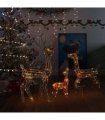 vidaXL Acrylic Reindeer Family Christmas Decoration 300 LED Colourful — Colour: multicolour