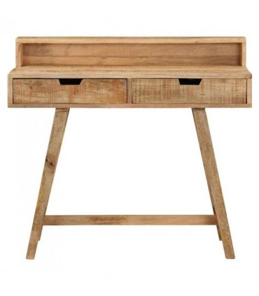 vidaXL Desk 100x45x90 cm Solid Rough Mango Wood — Colour: Natural