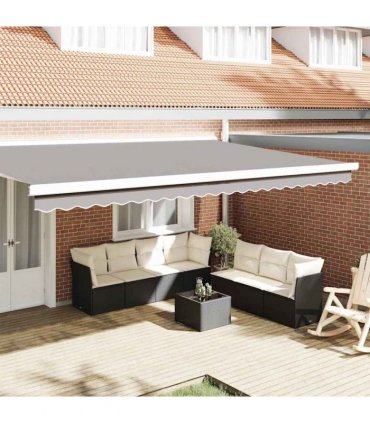 vidaXL Awning Valance Replacement Light Grey 480 x 20 cm Polyester — Size: 5 m