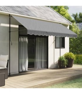 vidaXL Replacement Fabric for Awning Valance Anthracite Stripe 3.5 m
