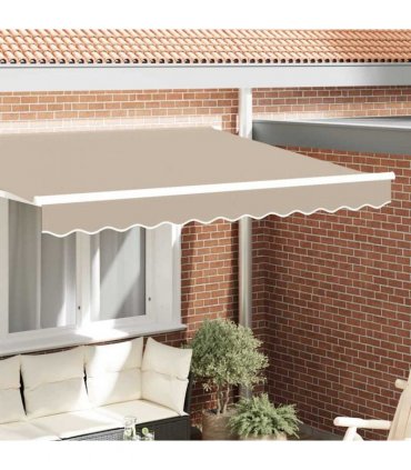 vidaXL Awning Valance Replacement Beige 3.5 m Polyester