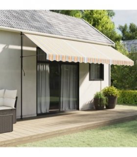 vidaXL Replacement Fabric for Awning Valance Multicolour Stripe 4.5 m