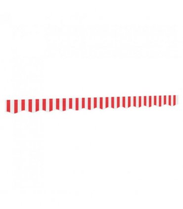 vidaXL Replacement Fabric for Awning Valance Red and White Stripe 3 m