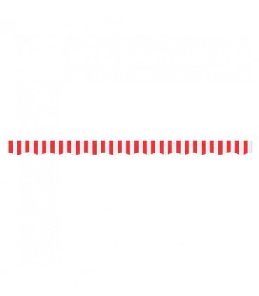 vidaXL Replacement Fabric for Awning Valance Red and White Stripe 3 m