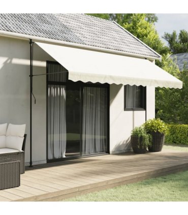 vidaXL Replacement Fabric for Awning Valance Cream Stripe 4 m
