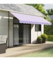 vidaXL Replacement Fabric for Awning Valance Blue and White Stripe 4 m