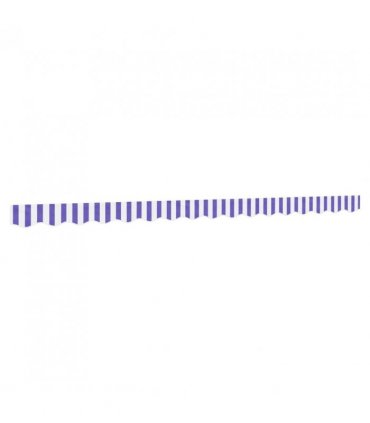 vidaXL Replacement Fabric for Awning Valance Blue and White Stripe 4 m
