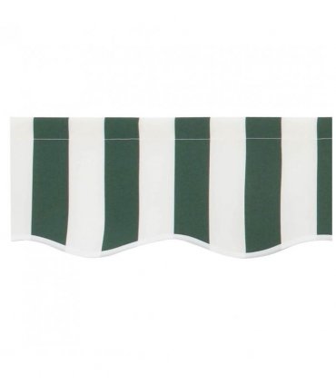 vidaXL Awning Valance Replacement Green and White 4 m Polyester