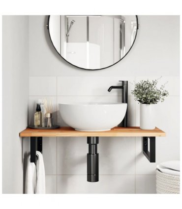 vidaXL Bathroom Vanity Top Oil Finished 80x40x2 cm Solid Wood Acacia — Size: 80 x 40 x 2 cm