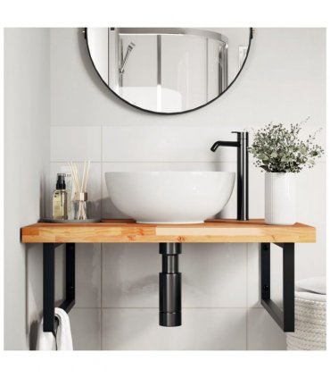 vidaXL Bathroom Vanity Top Oil Finished 100x60x4 cm Solid Wood Acacia — Size: 100 x 60 x 4 cm
