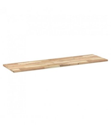 vidaXL Bathroom Vanity Top Untreated 160x40x2 cm Solid Wood Acacia — Colour: natural, Size: 160 x 40 x 2 cm